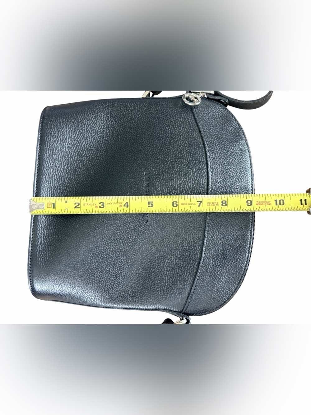 Vintage Longchamp Le Foulonné Pebbled Leather Crossbody Bag Made in France - Picture 9 of 10